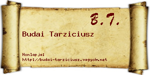 Budai Tarziciusz névjegykártya